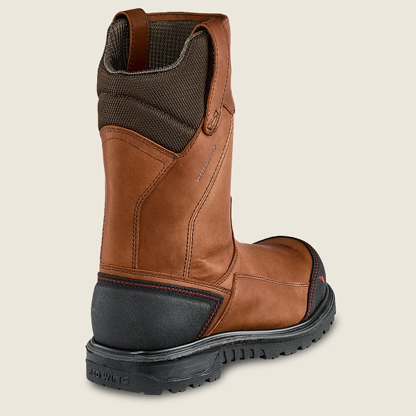 Botas de Seguridad Red Wing Hombre Marrom/Negros - Brnr Xp - 11-Inch Waterproof Toe Pull-On - 583-GU